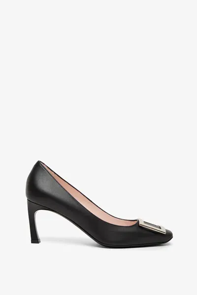 Roger Vivier 70mm Belle Vivier Leather Pumps In 黑色