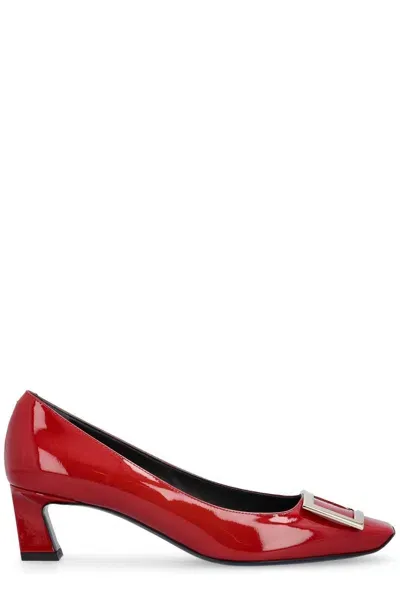 Roger Vivier Trompette Leather Pumps In Red