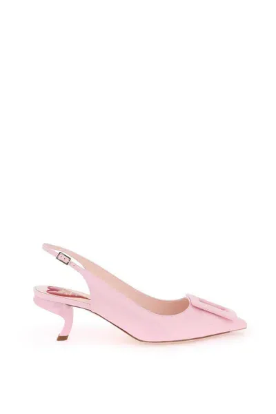 Roger Vivier Virgule Slingback Pumps In Pink