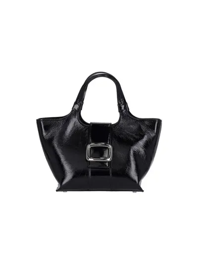 Roger Vivier Grand Vivier Choc Mini In Black  