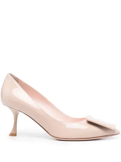 Roger Vivier Viv In The City Leather Pumps In Pink