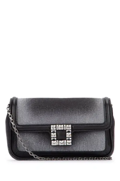 Roger Vivier Viv Jeu De Fille Denim Bag In Nero