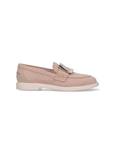 Roger Vivier 'viv' Rangers' Loafers In Pink