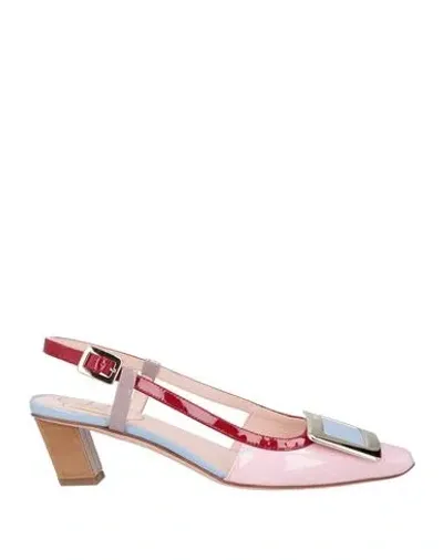 Roger Vivier Woman Pumps Light Pink Size 5 Leather