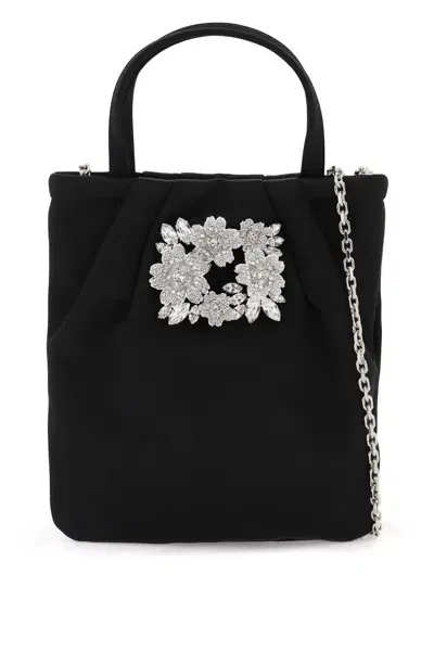 Roger Vivier Women's Micro Drapã© Pocket Bag In Black