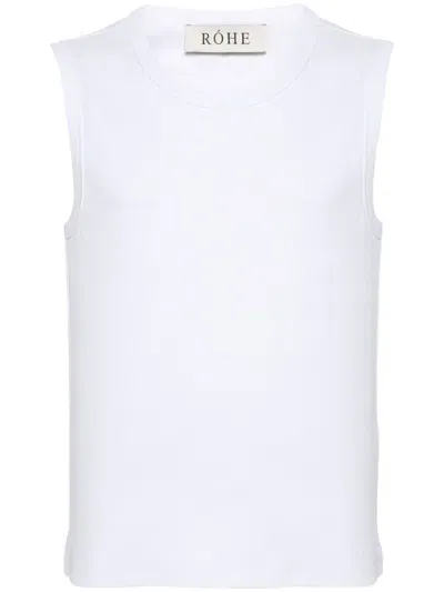 Rohe Ribbed Tank Top In White