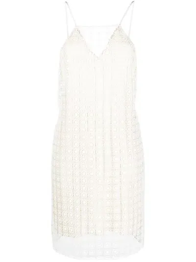 Rohe Semi-sheer Lace Dress In White