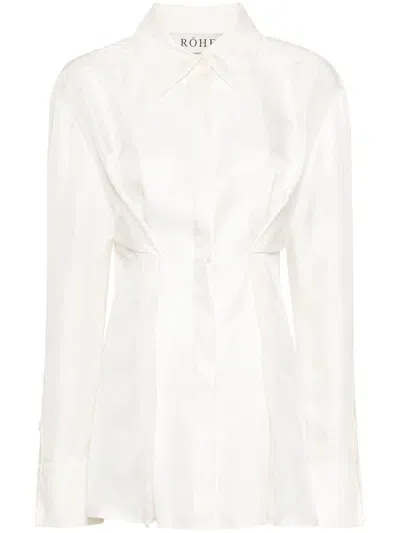 Rohe Waisted Silk Shirt In Beige