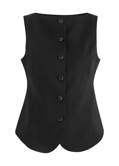 Rohe Wool-blend Waistcoat In Black