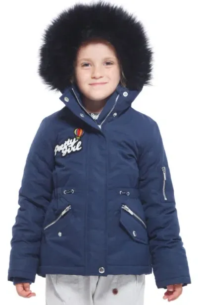 Rokka&rolla Kids' Parka Jacket With Insulated Hood In Night Sky