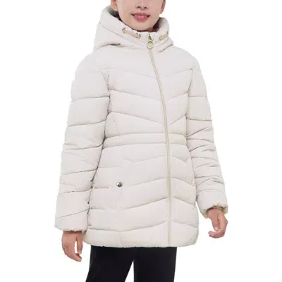 Rokka&rolla Kids' Shower Resistant Puffer Jacket In Ivory