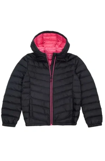 Rokka&rolla Kids' Ultra Light Packable Down Jacket In Black