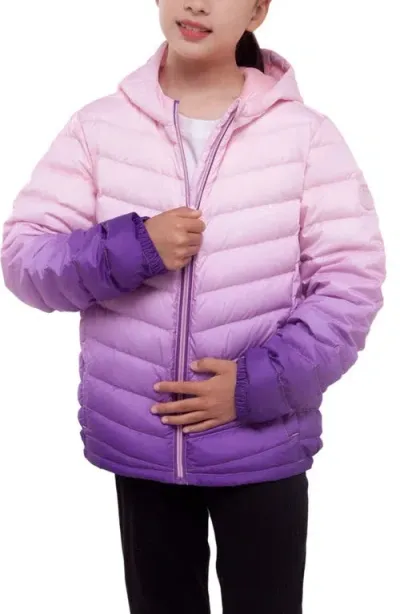 Rokka&rolla Kids' Ultra Light Packable Down Jacket In Violet