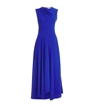 Roksanda Crepe Alma Midi Dress In Blue