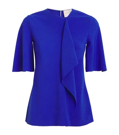 Roksanda Crepe Naiara Top In Blue