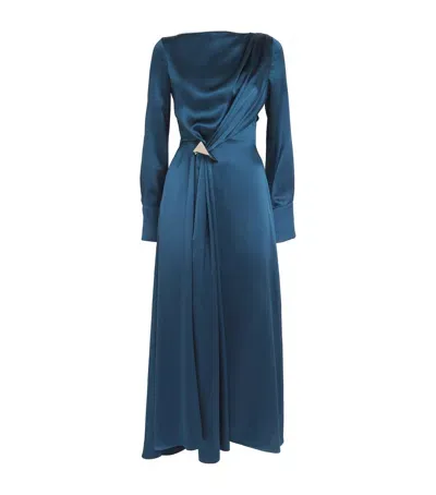 Roksanda Silk Allura Midi Dress In Green