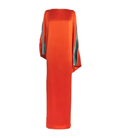 Roksanda Silk Daedra Maxi Dress In Orange