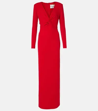 Roland Mouret Gathered Cady Gown In Red