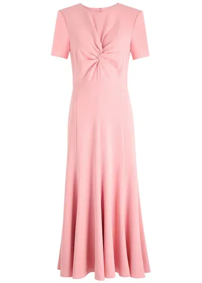 Roland Mouret Knotted Midi Dress In Pink