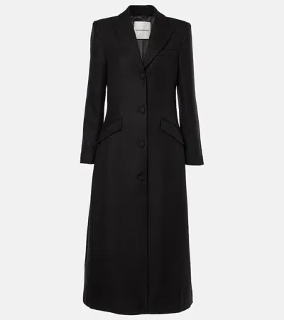 Roland Mouret Twill Coat In Black