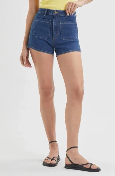 Rolla's Dusters High Waist Denim Shorts In Billie Blue