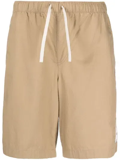 Romeo Hunte Logo-patch Cotton Shorts In Brown