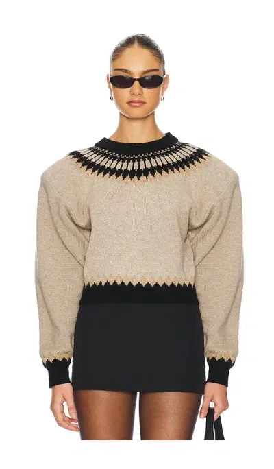 Ronny Kobo Bonnie Sweater In Brown