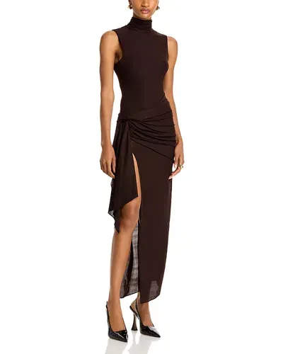 Ronny Kobo Crystal Dress In Chocolate