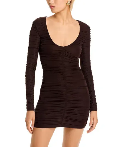 Ronny Kobo Julisa Mini Dress In Chocolate