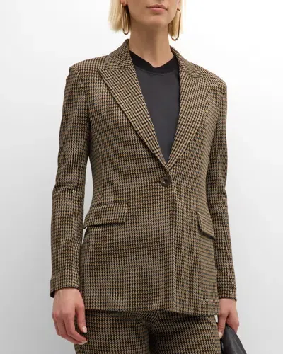 Rosetta Getty Houndstooth Peak Lapel Blazer In Multi