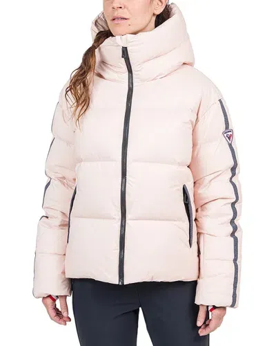 Rossignol Stripe-detail Hooded Puffer Jacket In Pink