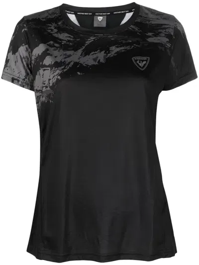 Rossignol Lightweight-jersey Logo-print T-shirt In Black