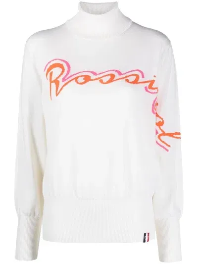 Rossignol Logo-intarsia Merino Wool-blend Jumper In White