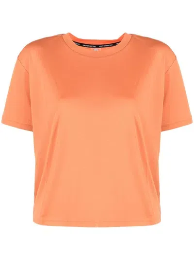 Rossignol Logo-print Cropped Performance T-shirt In Orange