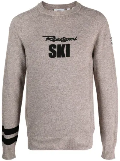 Rossignol Signature Logo-embroidered Knitted Jumper In Neutrals