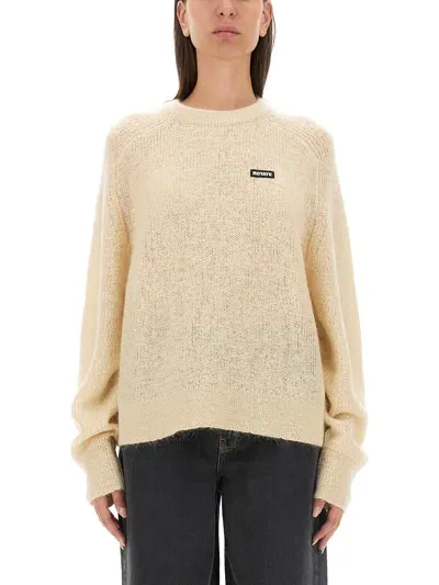 Rotate Birger Christensen Jersey With Logo In Beige