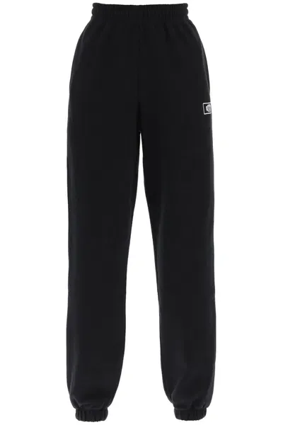 Rotate Birger Christensen Logo-embroidered Organic Cotton Track Pants In Black