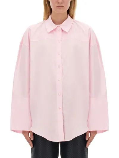 Rotate Birger Christensen Oversize Shirt In Pink