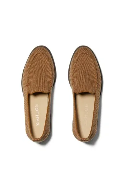 Rothys Rothy's The Lug Loafer In Teak Herringbone