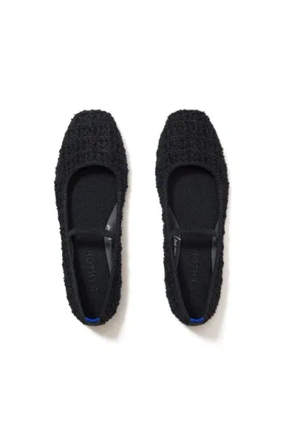 Rothys Rothy's The Max Square Mary Jane In Black Bouclé