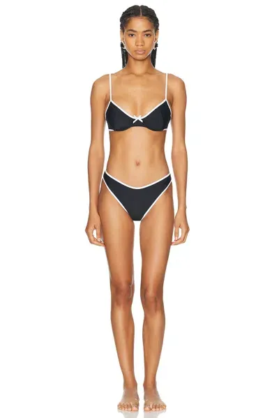 Rowen Rose Swim Set In Black & White