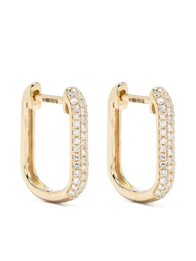 Roxanne First 14kt Yellow Gold Diamond Hoop Earrings