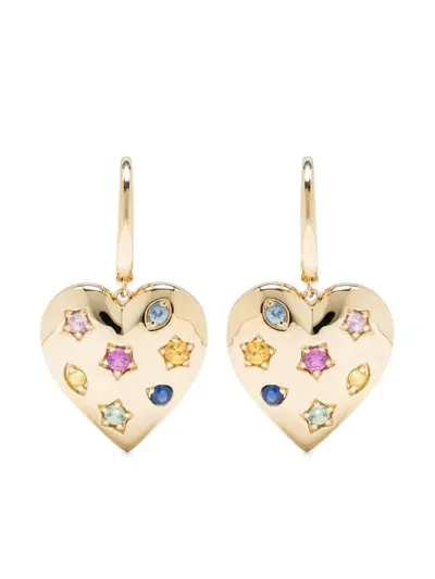 Roxanne First 14kt Yellow Gold Kaleidoscope Sapphire Earrings