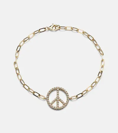 Roxanne First Peace Out 14kt Gold Bracelet With Diamonds