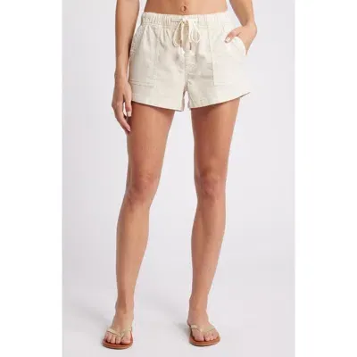 Roxy Lil Trooper Tie Waist Shorts In Parchment