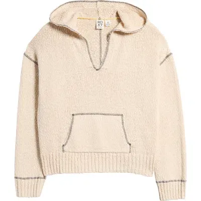 Roxy Oasis Discovery Sweater Hoodie In Parchment