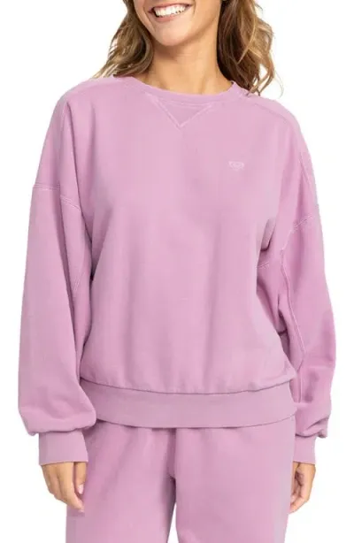 Roxy Oasis Haze Sweatshirt In Mauve Orch