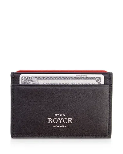 Royce New York Leather Rfid-blocking Executive Slim Credit Card Case In Black