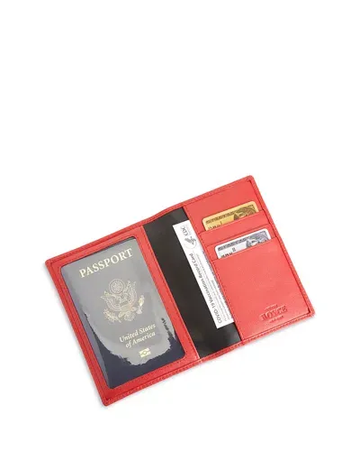 Royce New York Royce Rfid Blocking Vaccine Card Travel Wallet In Red