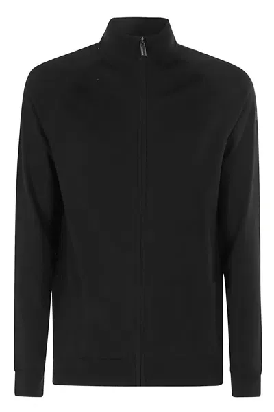 Rrd - Roberto Ricci Design Amos Cotton Full Zip Knit In Nero